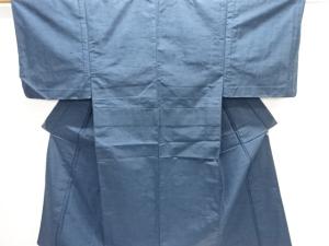 未使用品　編み目模様織出し単衣男物着物